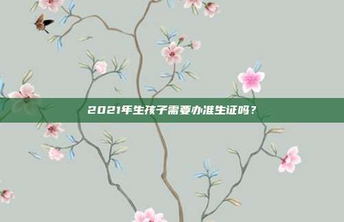 2021年生孩子需要办准生证吗？