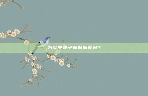 妇女生孩子有没有补贴？