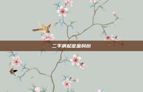 二手房起定金纠纷