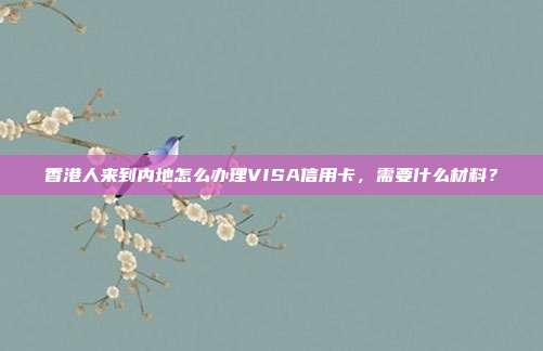 香港人来到内地怎么办理VISA信用卡，需要什么材料？
