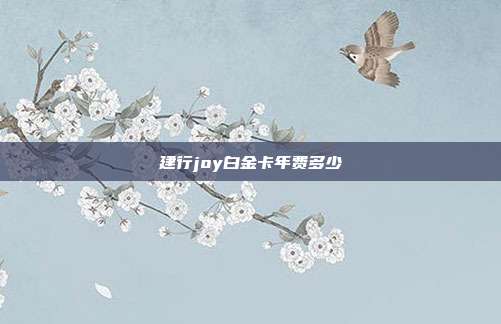 建行joy白金卡年费多少