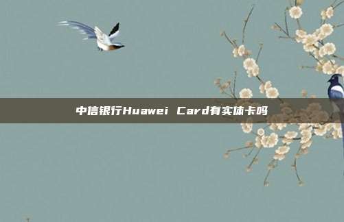中信银行Huawei Card有实体卡吗