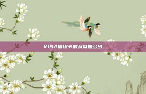 VISA信用卡的利息是多少