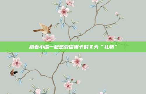 跟着小编一起感受信用卡的冬天“礼物”