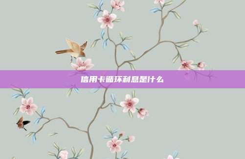 信用卡循环利息是什么