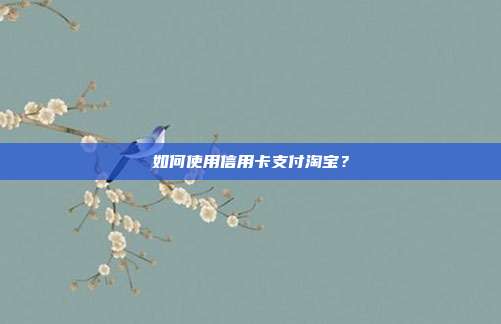 如何使用信用卡支付淘宝？