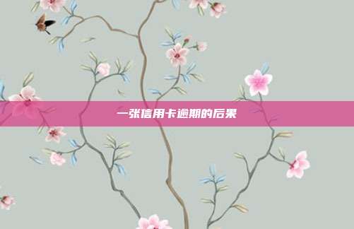 一张信用卡逾期的后果