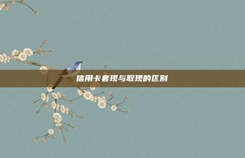 信用卡套现与取现的区别