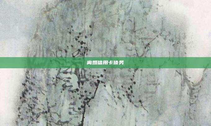 离婚信用卡债务