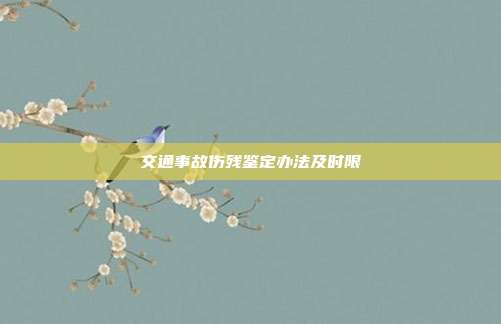 交通事故伤残鉴定办法及时限