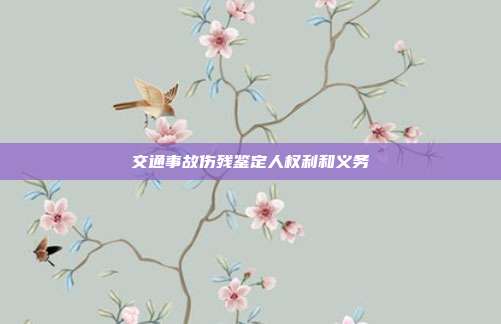 交通事故伤残鉴定人权利和义务