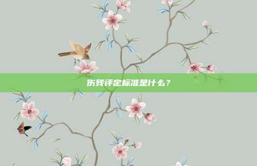 伤残评定标准是什么？